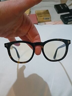 Tom Ford Tortoiseshell Round Optical Glasses - Brown/Black